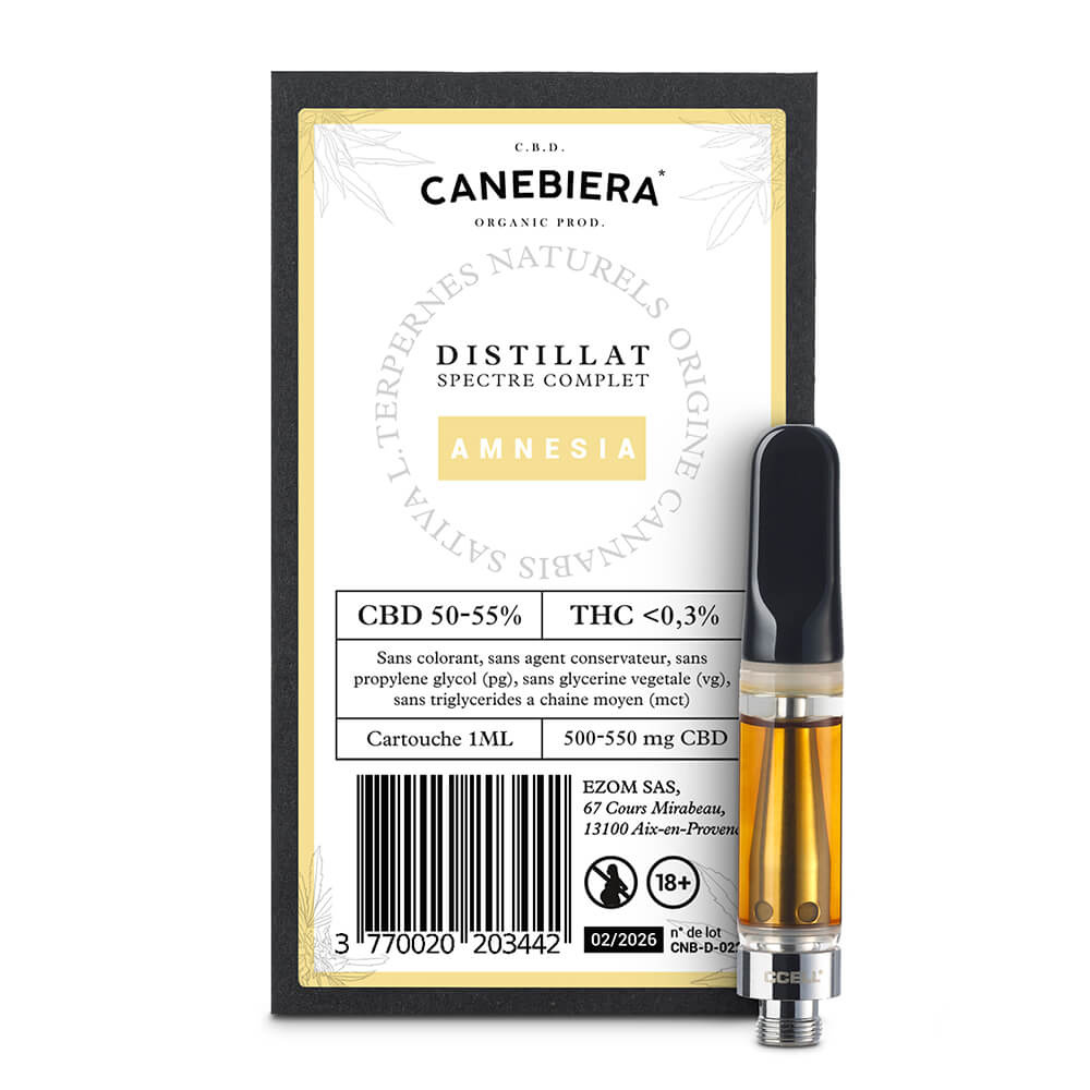 Distillat de CBD goût Amnesia Canebiera