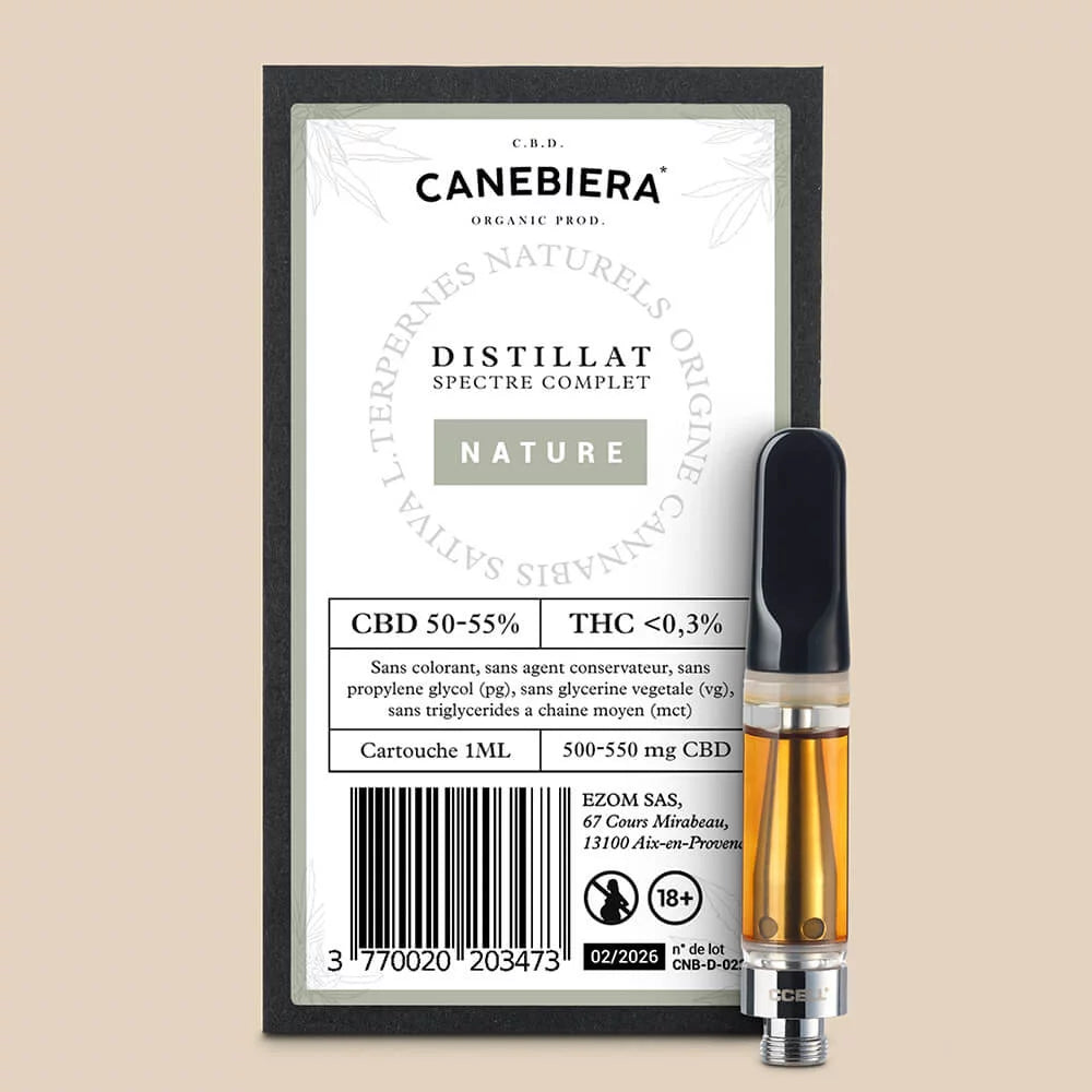 Cartouche Distillat CBD Premium 1ml