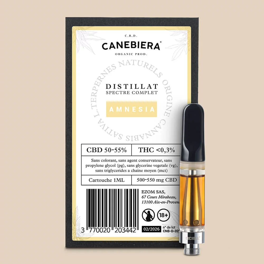 Cartouche Distillat CBD Premium 1ml