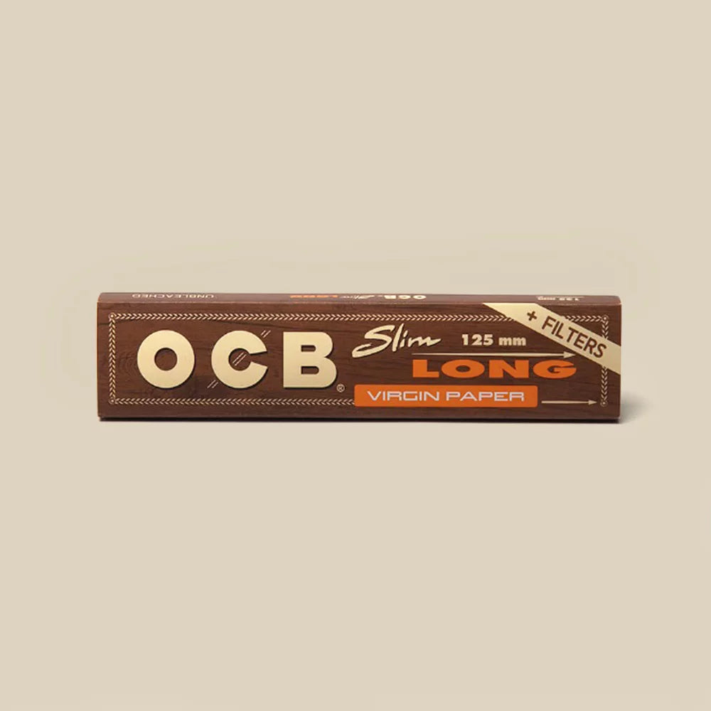 OCB Slim Long Rolling Papers 125mm + Tips